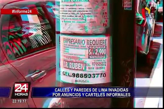 Informe24: calles y paredes de Lima están invadidas por anuncios informales