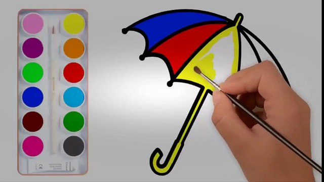 Draw and color videos for kids How to Draw and Color Umbrella| Coloring Pages for Kids| Learn Colo | Educational child channel