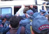 Armenian Police Bundle Protester Into Van as Anti-Government Protests Continue