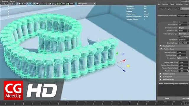 CGI Free Download Instance Along Curve Autodesk Maya Plugin by Mariano Merchante | CGMeetup
