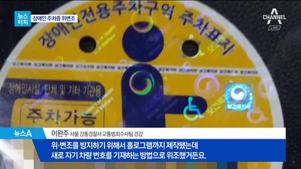 [뉴스터치]장애인 주차증 위조한 ‘얌체’ 장애인협회장