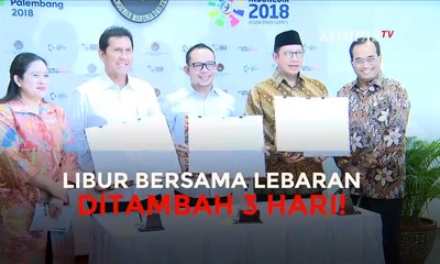 Libur Bersama Lebaran Ditambah 3 Hari!