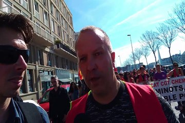 Jean-Marie Mutel (CGT cheminots) / Manifestation du 19 avril