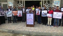 Gazze'de Filistinli tutuklu gazetecilere destek gösterisi - GAZZE