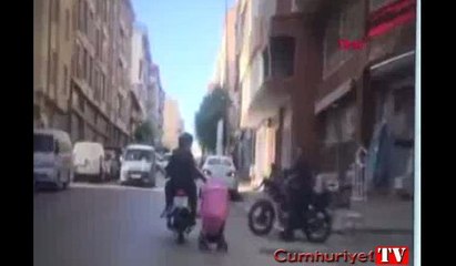 Trafikte şaşkına çeviren görüntü