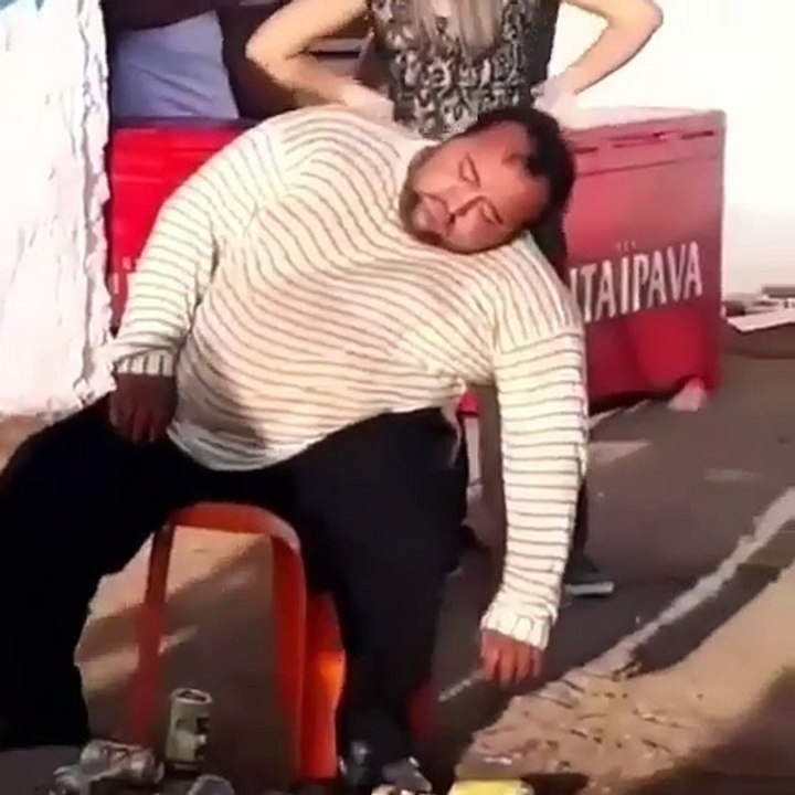 وقتی یک آدم چاق مست میشه