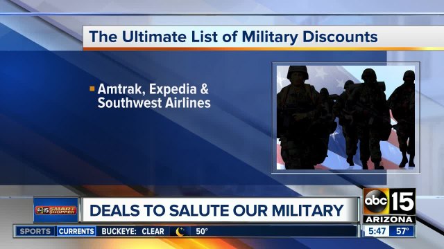 Check out dozens of deals for military, veterans