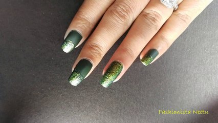 {HINDI} Mirror Effect Polish Nail Art Tutorial