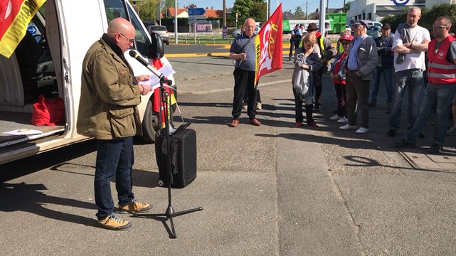 Claude Gaudin, Sécrétaire de l’union locale CGT du Pays d’Ancenis à la manifestation du jeudi 19 avril.