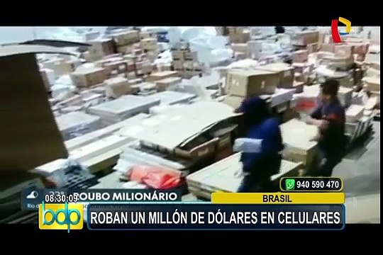 Brasil: ladrones roban un millón de dólares en celulares