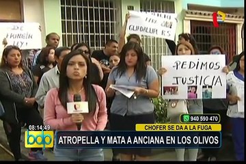 下载视频: Familiares de anciana que murió atropellada en Los Olivos exigen justicia