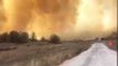 Orange Smoke Fills Air as Wildfire Rages in Northwest Oklahoma