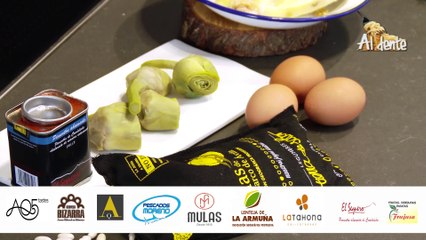 MI PULPITO ALUBIAS CON ALCACHOFAS Y BISCUIT DE PATO