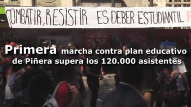 Primera marcha contra plan educativo de Piñera supera los 120.000 asistentes