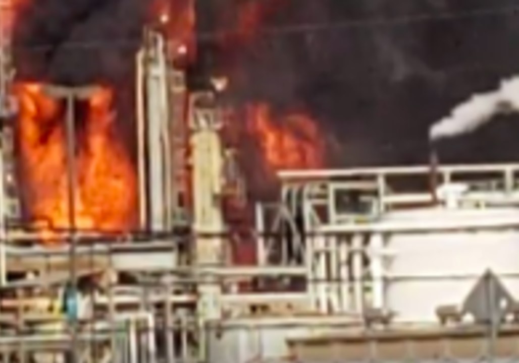 Flames Rise Over Valero Refinery Following Explosion