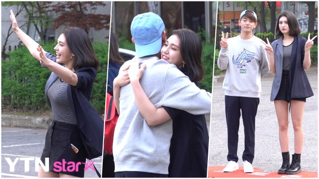 [Y영상] 에릭남-전소미, 출근길에 만나...반가운 포옹! / YTN