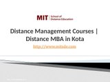 Distance MBA in Kota | Correspondence Management Courses | MIT School of  Distance Learning