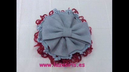 Como hacer un tocado gris y burdeos paso a paso