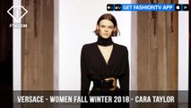 Versace Presents Cara Taylor in All Black Women Fall/Winter 2018 | FashionTV | FTV