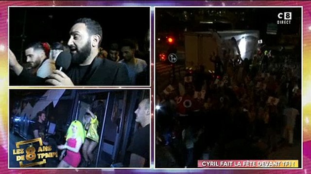 Pour fêter les 8ans de TPMP, Cyril Hanouna a organisé une fête... devant TF1 - Regardez