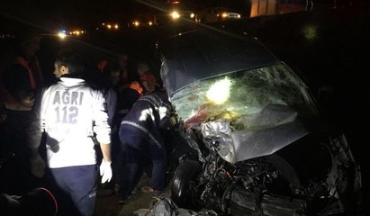 Ağrı'da korkunç kaza: 1'i çocuk 4 ölü