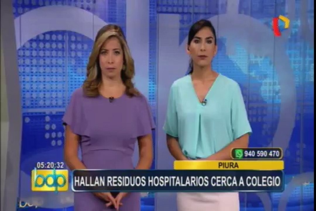 Piura: encuentran residuos hospitalarios cerca a colegio