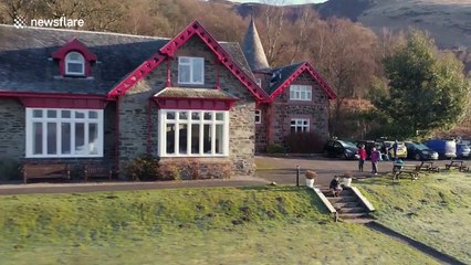 Beautiful aerial views of Isle of Skye during mini heatwave