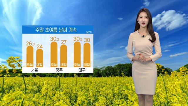 [날씨] 주말 초여름 날씨 계속...미세먼지 농도 '나쁨' / YTN