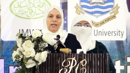 Iffat Aljabri from palestine Addressing the Reception from JI Women