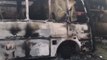 Cars and Buildings Burnt Out During Protests in South Africa's Mahikeng Province