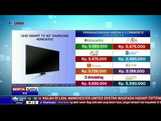 Perbandingan Harga e-Commerce: UHD Smart TV 40" Samsung 40MU6100