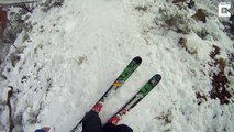 Frontflip et basejump en ski