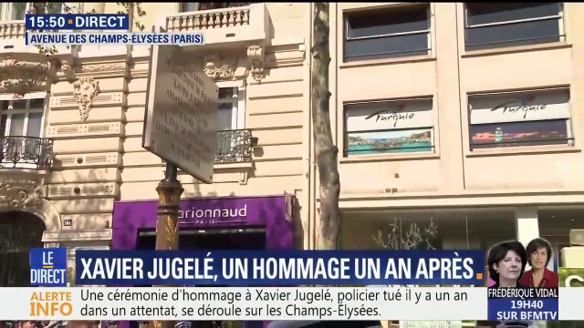 La plaque commémorative en hommage à Xavier Jugelé a été dévoilée par Emmanuel Macron et Anne Hidalgo