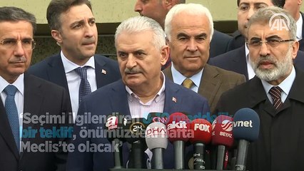 Yıldırım: Seçimi ilgilendiren 8-10 maddelik teklif haftaya Meclis'te