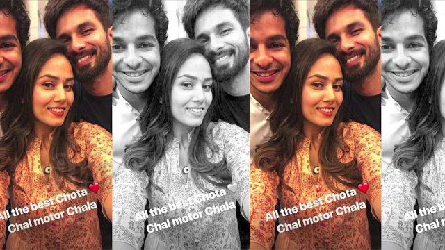 Mira Rajput, Shahid Kapoor and Ishaan Khatter Pose a Cool Selfi