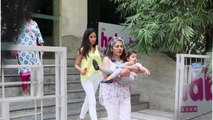 Misha Kapoor SPOTTED Exiting Art Class In Grandma’s Lap While Mommy Mira Rajput Carries Her Artwork