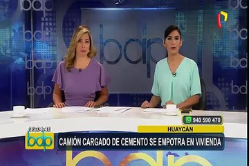 Camión se estrella contra vivienda en Huaycán