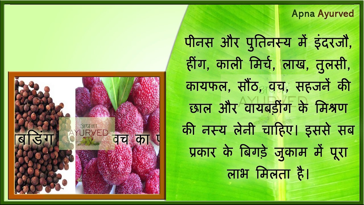 जुकाम का तुरंत घरेलू इलाज || Cure of Common Cold || Apna Ayurved