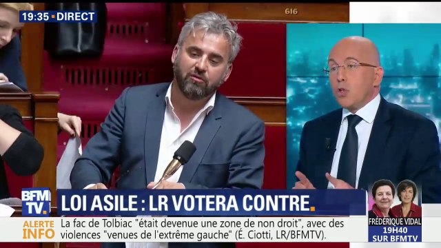 Éric Ciotti affirme que Les Républicains voteront contre la loi asile et immigration , qu'il juge dangereuse