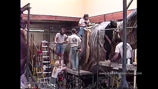 JURASSIC PARK - T-Rex - Skinning an Animatronic Dinosaur Part 2 - BEHIND-THE-SCENES