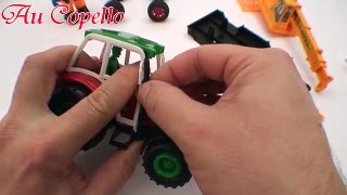 Автосервис cобираем машинку Трактор - Car toy videos for kids