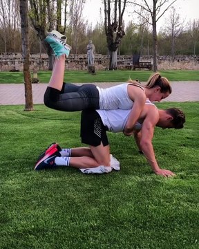 Marcos Llorente y su novia entrenan en pareja