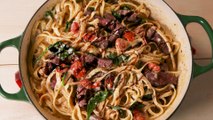 Creamy Steak Fettucine Will Make You Believe In The Power Of Carbs