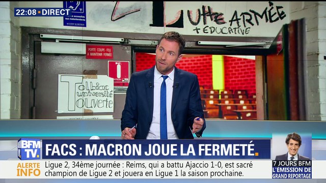 Facs: Macron joue la fermeté