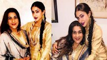 Sara Ali Khan POSES with mother Amrita Singh, PHOTOSHOOT goes viral | FilmiBeat