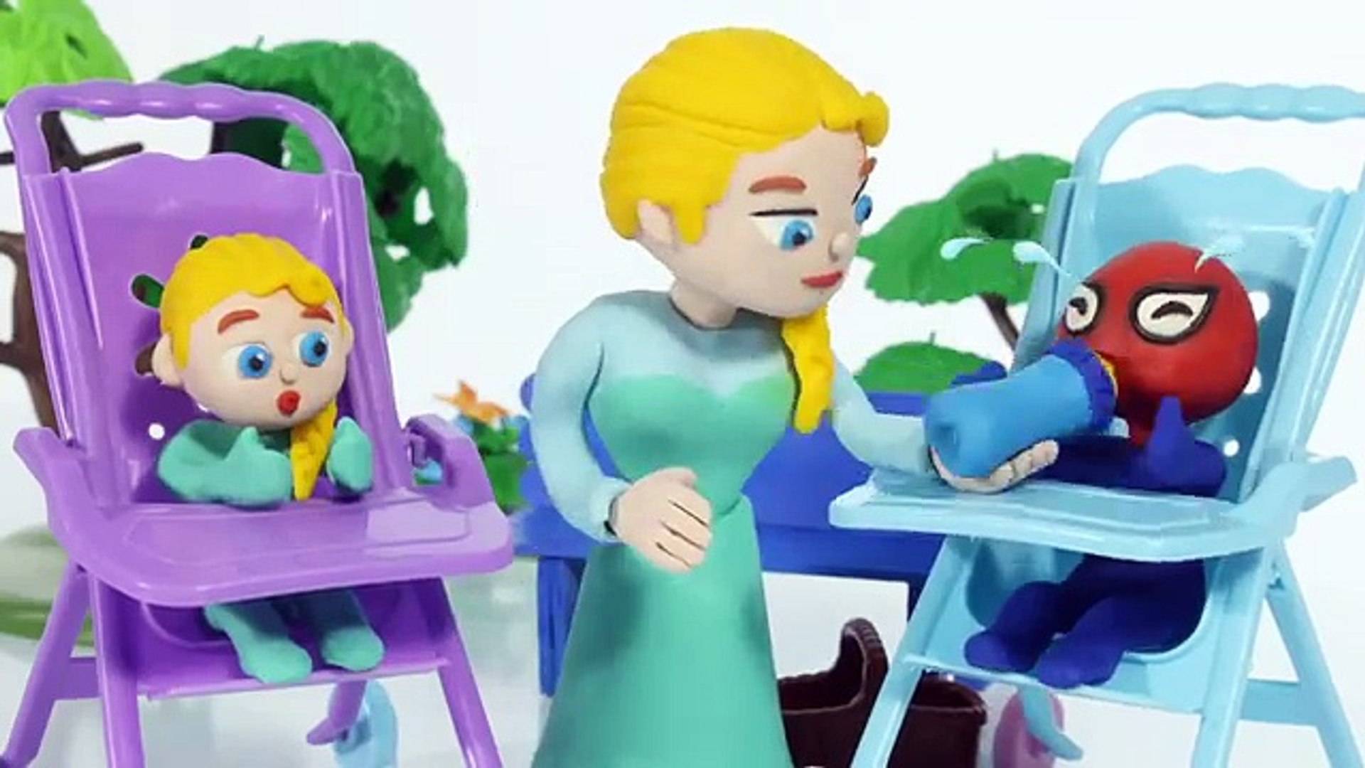 Princesa Elsa en el Baño y Spiderbaby en la Ducha Dibujos Animados  Infantiles Play Doh Stop Motion - Vídeo Dailymotion