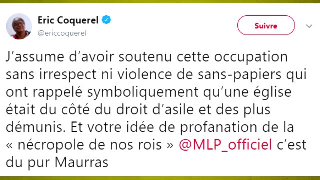 Le député La France insoumise Eric Coquerel va porter plainte après avoir été entarté à Colombes par Action Française