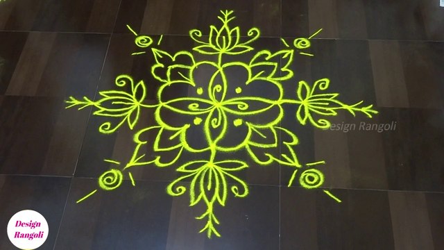 Rangoli , lotus sparkle flower design, design rangoli, Rangoli video / How to make rangoli with flowers - Video Dailymotion