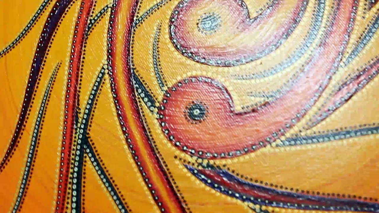 Aperçu de la peinture : Sens du mouvement rougeoyant.