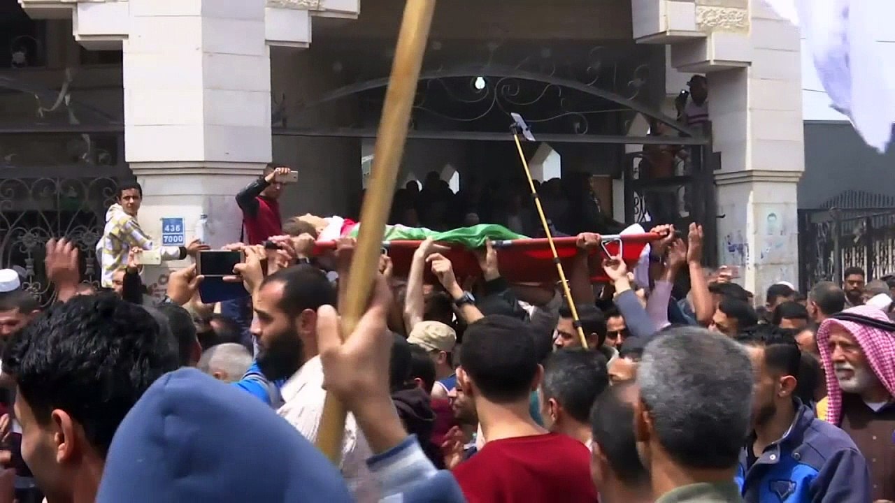Funeral of Palestinian killed by Israeli army